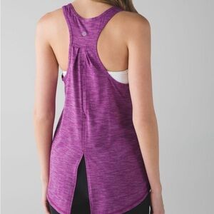 Lululemon Salute the Sun Tank Heathered Regal Plum Size Small.